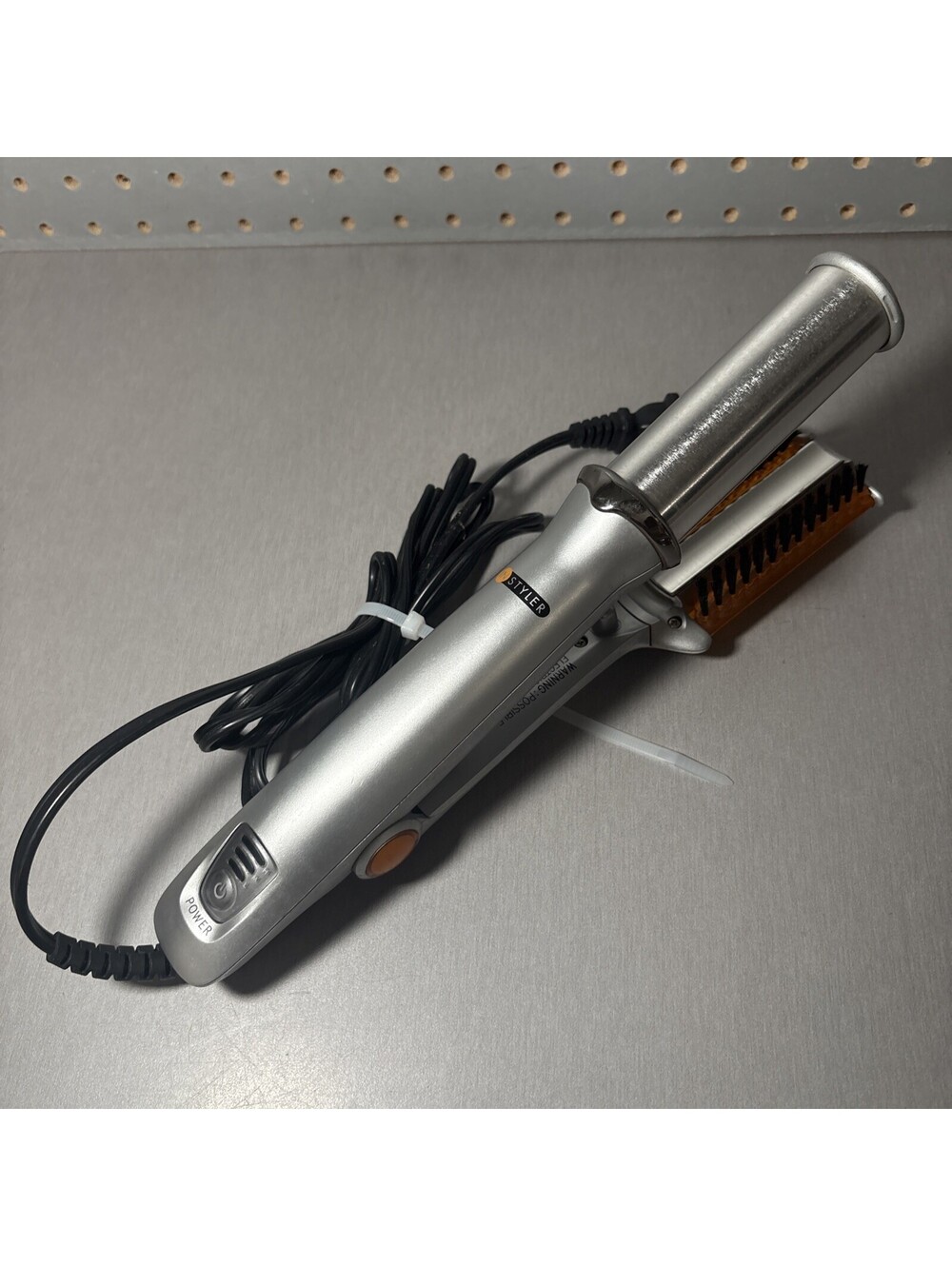 Instyler Rotating Hair Curling Hot Iron IS1001 Silver 3/4" Barrel • Tested Works